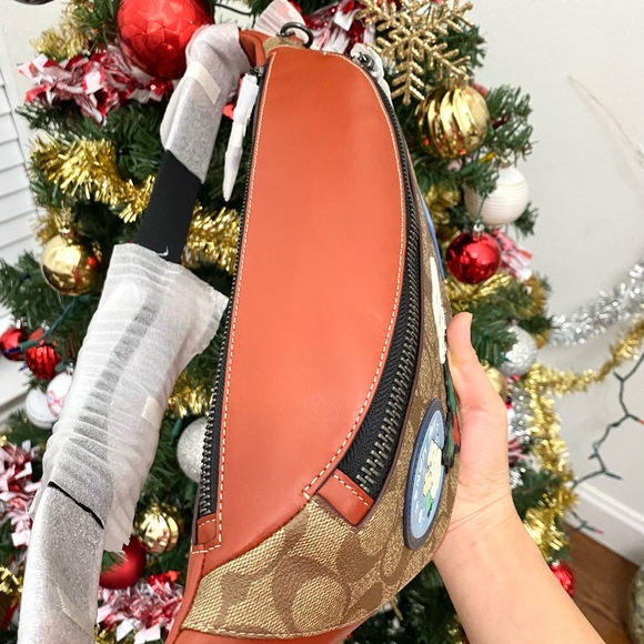 Coach X Peanuts Warren Belt Bag In Signature Canvas With Patches - Picture 2 of 8